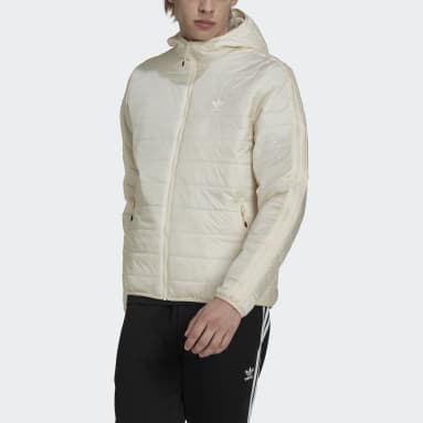 Padded Hooded Puffer Jacket Beżowy