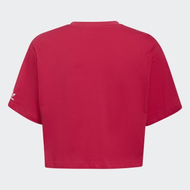 Camiseta Adicolor Cropped Rosa Niña Originals