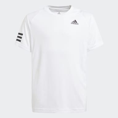 Boys Tennis Hvid Club Tennis 3-Stripes T-shirt