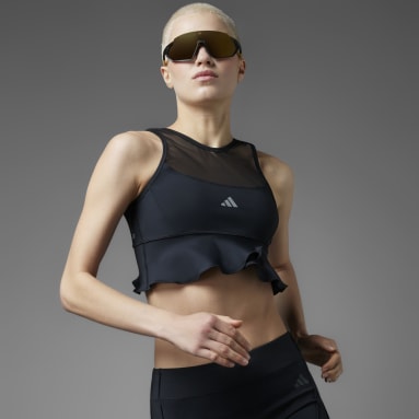 Crop top Collective Power noir Femmes Course