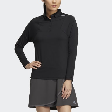 Women Golf Black 콜드레디 긴팔 폴로 셔츠