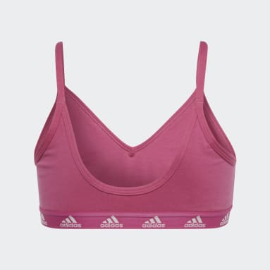 Meisjes Sportswear roze Purebare Light Support Katoenen Beha