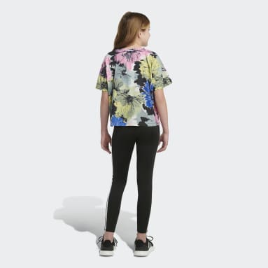 T-shirt à manches courtes imprimé intégral Oversized Logo noir Adolescents 8-16 Years Entraînement