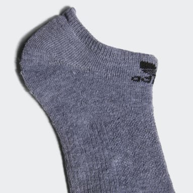 Kids Originals Grey Trefoil No-Show Socks 6 Pairs