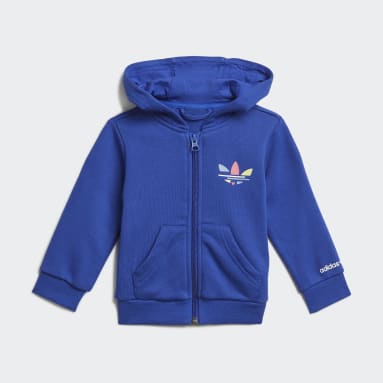 Adicolor Full-Zip Hoodie Sett Blå