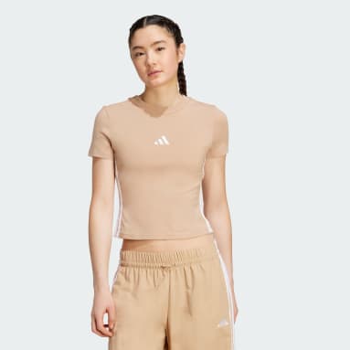 เสื้อยืดทรงสลิมสำหรับเด็กเล็ก Essentials 3-Stripes