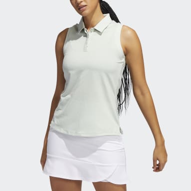 Women Golf Green Sleeveless Polo Shirt
