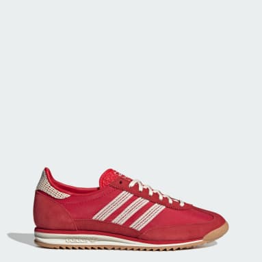 Red adidas shoes no laces new arrivals