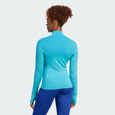 Women adidas_by_stella_mccartney Turquoise 스텔라 TPR 트레이닝 미드레이어 재킷