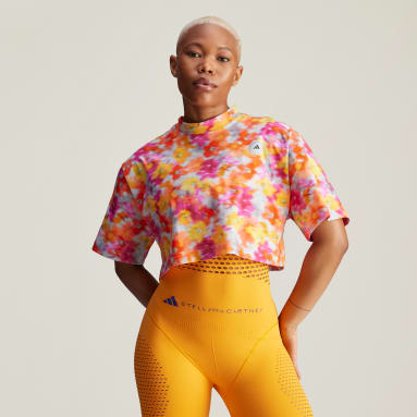 Crop top exercise shirts clearance