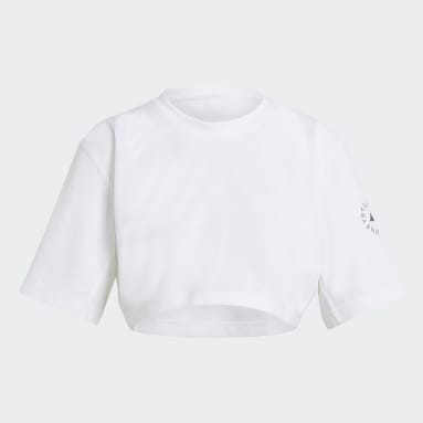 adidas by Stella McCartney Future Playground Cropped Tee Bialy