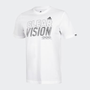 Playera Clear Vision AEROREADY Estampada Blanco Hombre Sportswear