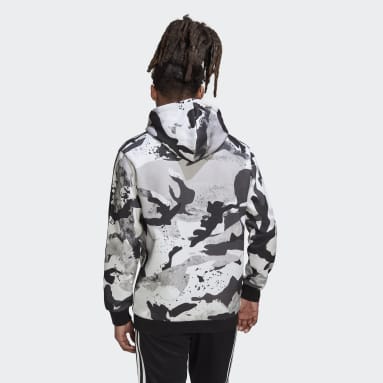 Polerón con Capucha Camo Series Estampado Integral Blanco Hombre Originals