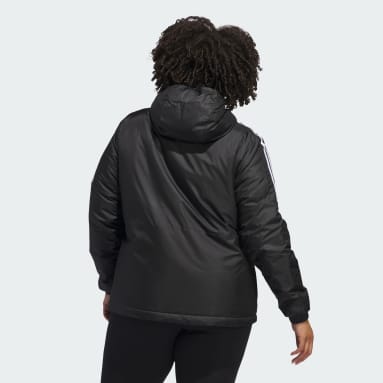 Kvinder Overtøj Med Gadestil Sort Essentials Insulated Hooded Plus Size jakke