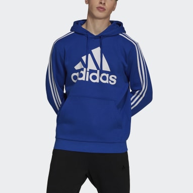 Muži Sportswear modrá Mikina s kapucňou Essentials Fleece 3-Stripes Logo