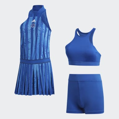 Women Tennis Blue ALL-IN-ONE TENNIS DRESS