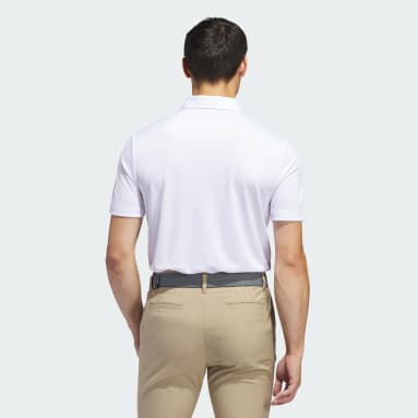 Men Golf White Chest Stripe Polo Shirt