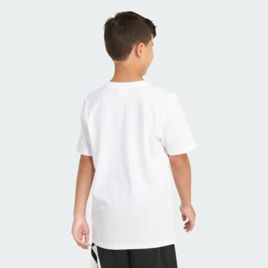 Youth Training White SS 2 COLOR LOGO TEE24