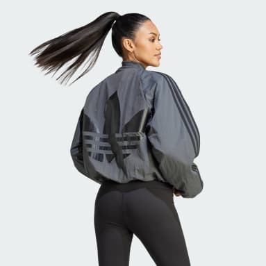 Women Originals Grey Back Trefoil Oversized SST Jacket