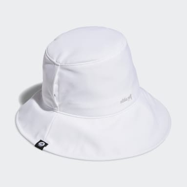 Women Golf White Ponytail Sun Bucket Hat