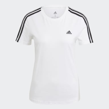 T-shirt Justa 3-Stripes Essentials Branco Mulher Sportswear