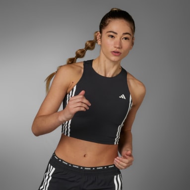 Adidas Tank Top Womens Size Medium V-Neck Built-In Bra Workout Run Gym