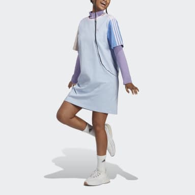 Essentials 3-Stripes Single Jersey Boyfriend Tee Kjole Blå