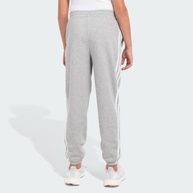 Youth Training Grey Essentials 3-Stripes Fleece Joggers (Extended Size)
