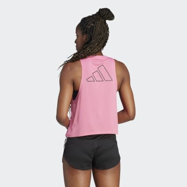 adidas, Tops, Adidas Climacool Pink Athletic Tank Silver Stripes On Front  Mesh On Back