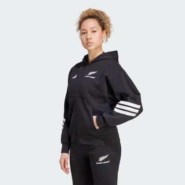 Black Ferns 3-Stripes Full-Zip Hettegenser