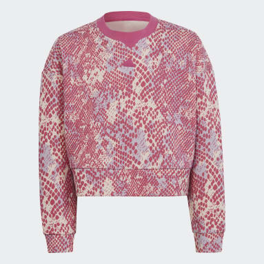 Future Icons Allover Print Sweatshirt Różowy