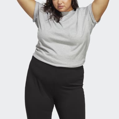 adidas Women's Yoga T-Shirt - Plus Size - Black