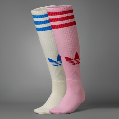Originals Hvid Adicolor 70s Knee sokker, 2 par