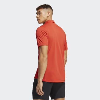 Playera Polo de Tenis Club 3 Franjas Rojo Hombre Tennis
