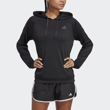 Sudadera con capucha Made to be Remade Running Negro Mujer Running