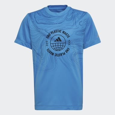 T-shirt UNITEFIT AEROREADY Run for the Oceans (Non genré) Bleu Enfants Sportswear