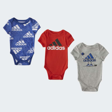 Infant & Toddler Sportswear Red Short Sleeve Lap Shoulder Bodyshirt Three-Pack