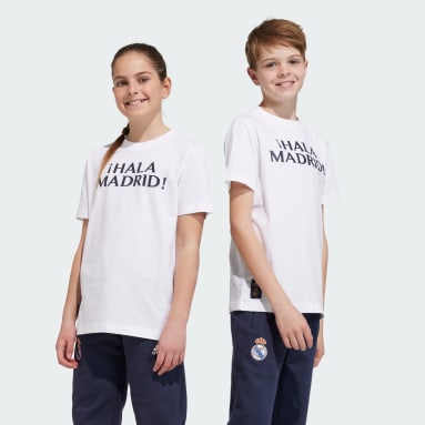 Barn Fotboll Vit Real Madrid T-shirt Barn