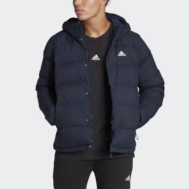 Mænd Sportswear Blå Helionic Hooded dunjakke