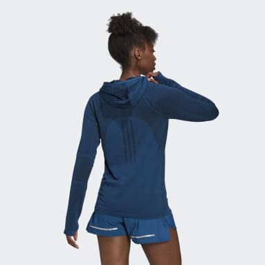 Sweat-shirt à manches longues X-City Running Knit Bleu Femmes Course