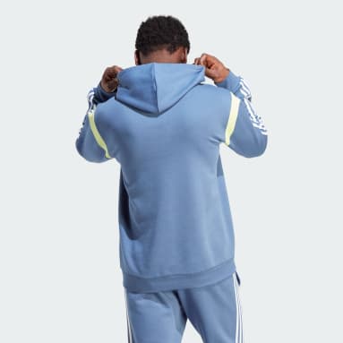 Sweat-shirt à capuche Colorblock Bleu Hommes Sportswear