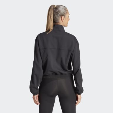 Sudadera AEROREADY Train Essentials Woven Quarter-Zip Negro Mujer Gimnasio Y Entrenamiento