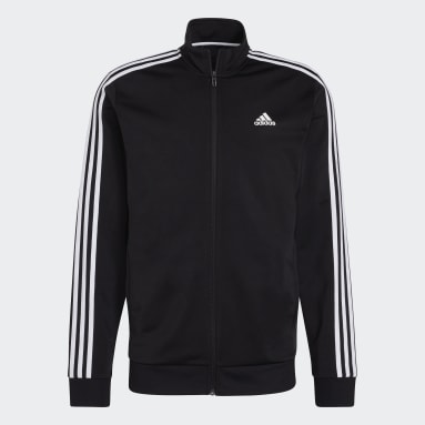 Άνδρες Sportswear Μαύρο Primegreen Essentials Warm-Up 3-Stripes Track Jacket