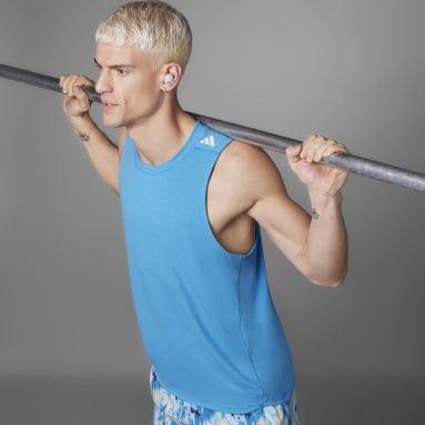 Herr Gym & Träning Blå Lift Your Mind Designed for Training Topp
