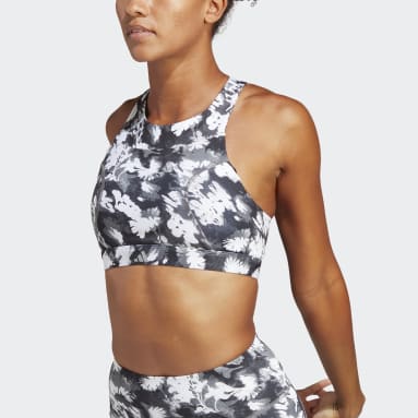 Reggiseno sportivo da running Medium-Support Nero Donna Fitness & Training