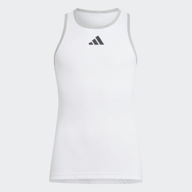 Youth 8-16 Years Tennis White Club Tank Top