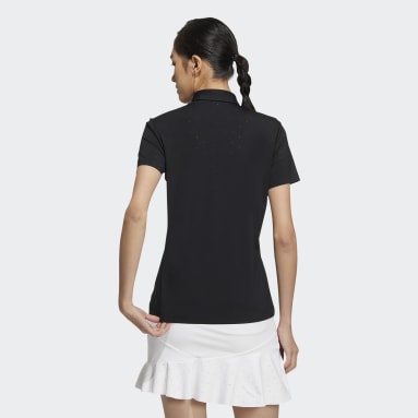 Women Golf Black 스테이트먼트 펀칭 폴로 셔츠