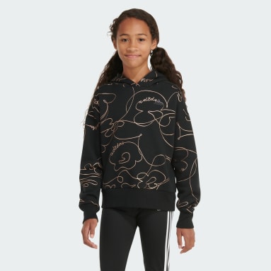 Adidas Floral Elongated Hoodie Set - Girls' Preschool