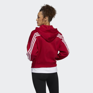 Women's Sportswear Red Full-Zip Hoodie