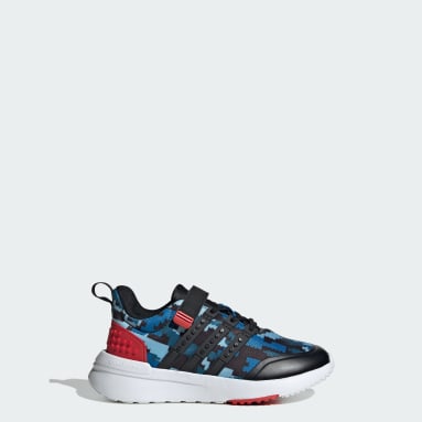 เด็ก Sportswear สีดำ รองเท้าพร้อมสายรัดด้านบนและเชือกรองเท้ายืดหยุ่น adidas x LEGO® Racer TR21